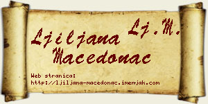 Ljiljana Macedonac vizit kartica